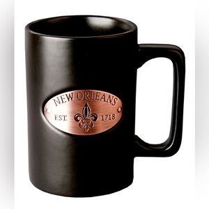 Americaware New Orleans Copper Medallion Black Mug New